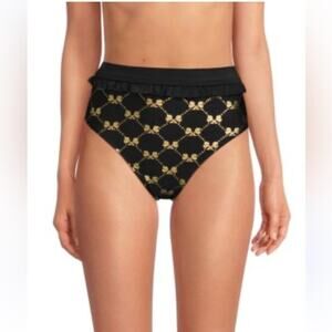 Karl Lagerfeld size small Black and Gold Patterned bottom bikini